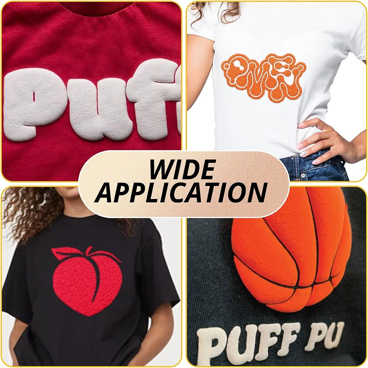 3D Puff Vinyl Heat Transfer - 10" x 6ft Puff HTV Vinyl Roll for T Shirts - Image 16