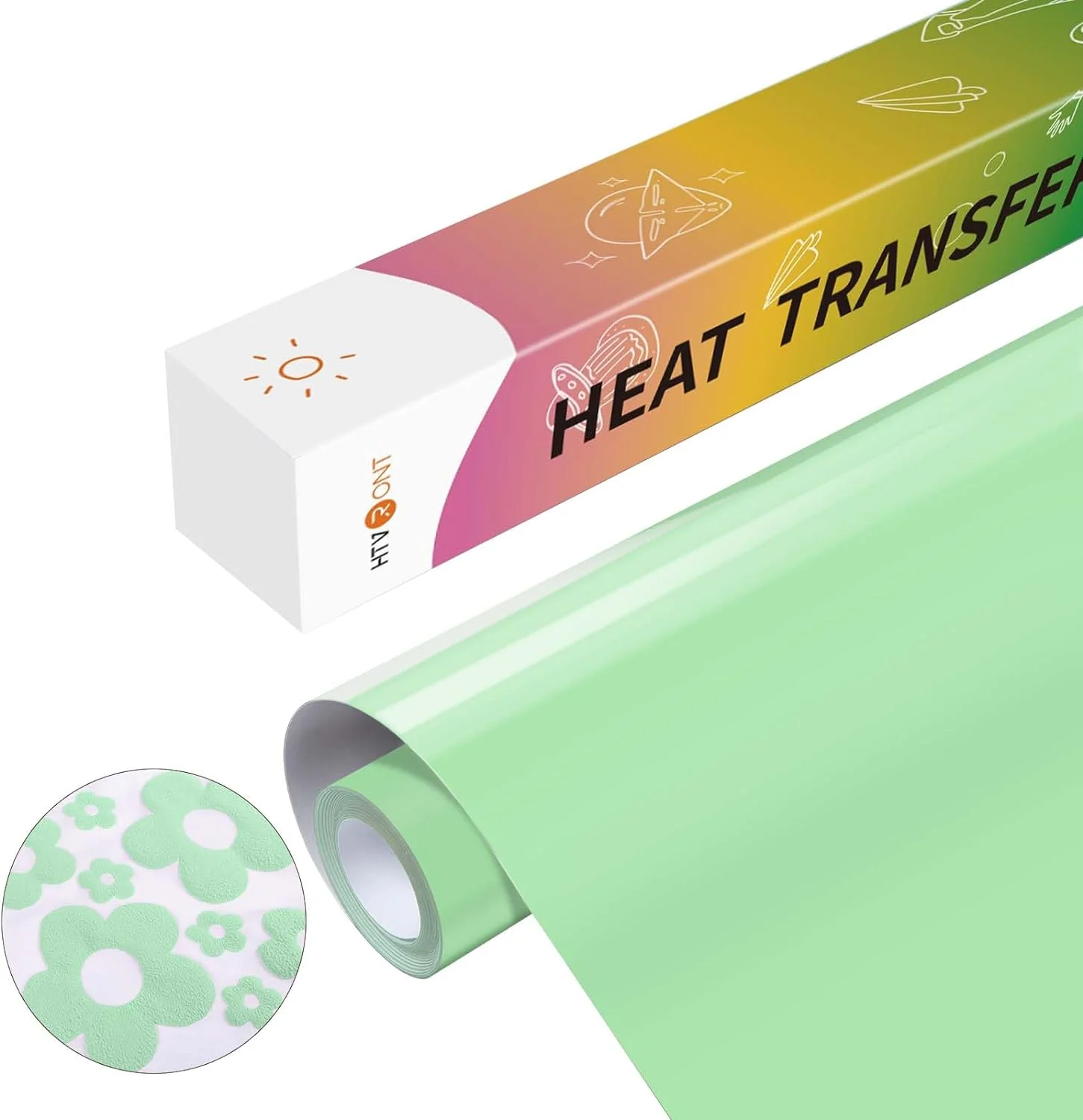 3D Puff Vinyl Heat Transfer - 10" x 6ft Puff HTV Vinyl Roll for T Shirts - Image 27