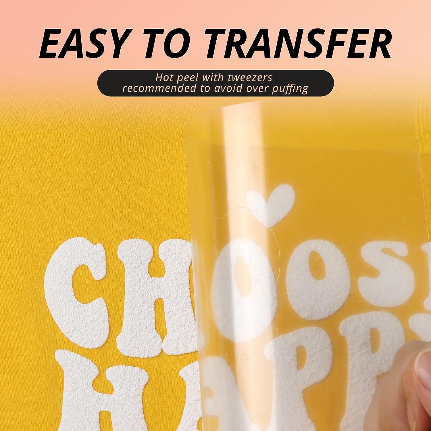 3D Puff Vinyl Heat Transfer - 10" x 6ft Puff HTV Vinyl Roll for T Shirts - Image 6