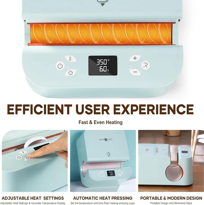 [Machine bundle]HTVRONT Auto Heat Press 2 - 15"x15" +Tumbler Heat Press+Manual Hat Heat Press Machine - Image 3