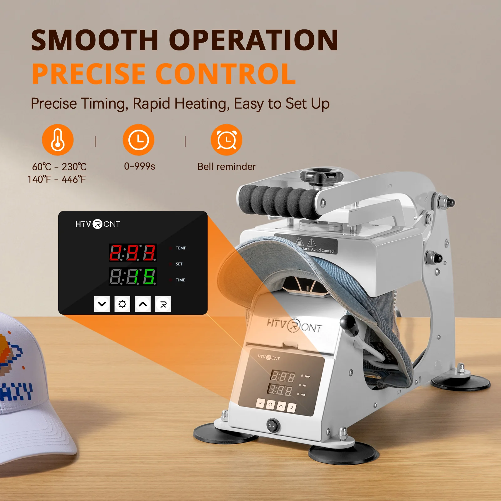 [All-in-One Kit]HTVRONT Auto Heat Press 15"x15"+Tumbler Press+Manual Hat Press Machine+All in Bundle - Image 6