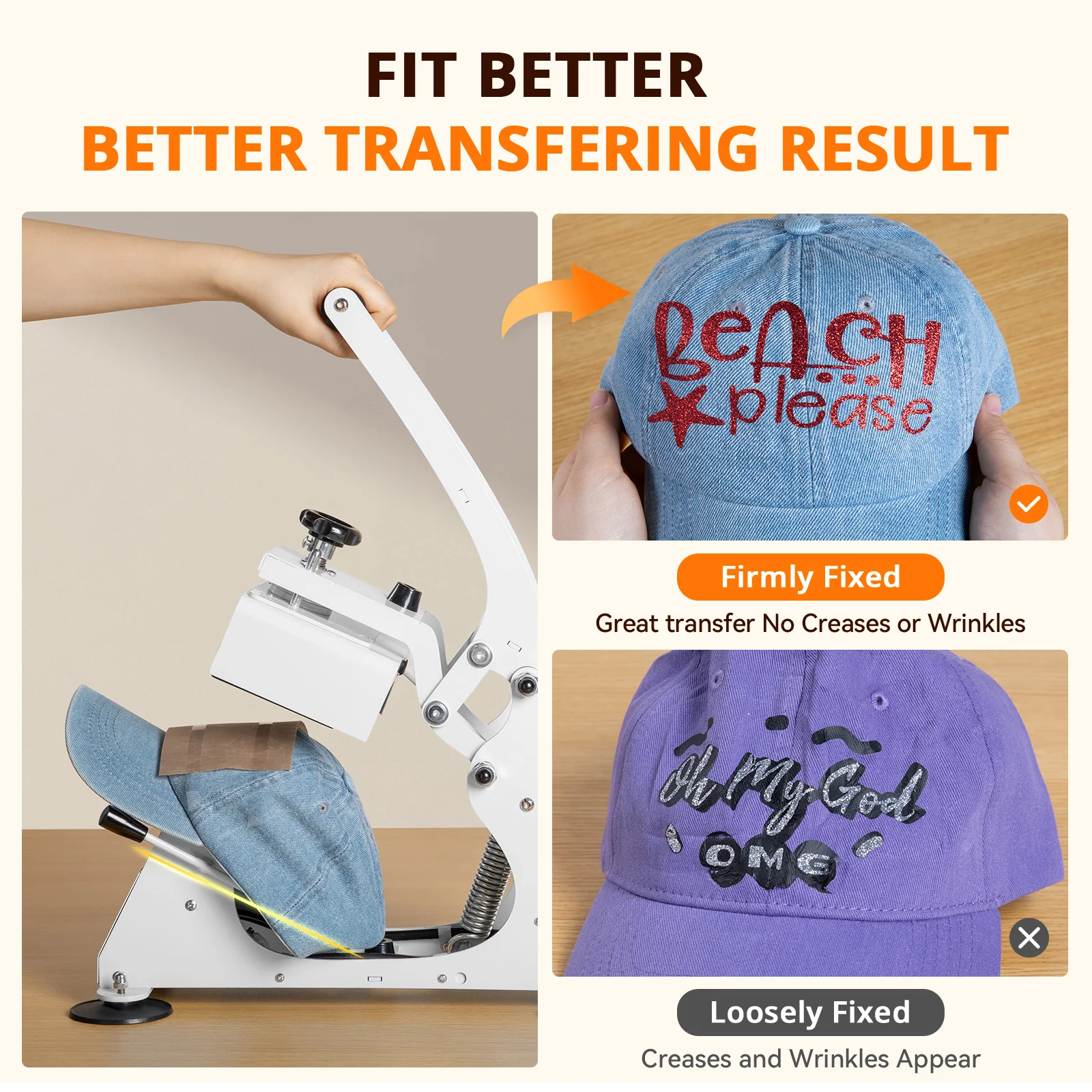 [All-in-One Kit]HTVRONT Auto Heat Press 15"x15"+Tumbler Press+Manual Hat Press Machine+All in Bundle - Image 8