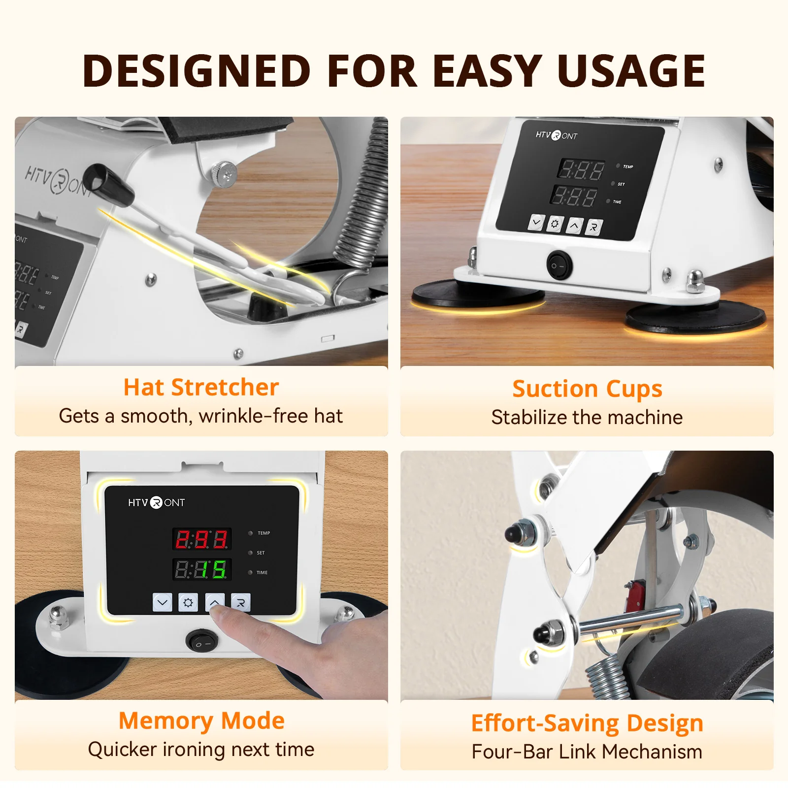 [All-in-One Kit]HTVRONT Auto Heat Press 15"x15"+Tumbler Press+Manual Hat Press Machine+All in Bundle - Image 10