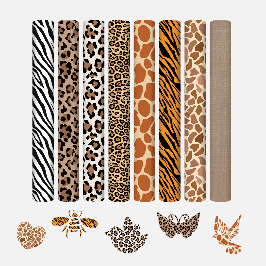 Animal Patterned Leopard Heat Transfer Vinyl Bundle - 12"x10" 8 Packs - Image 10