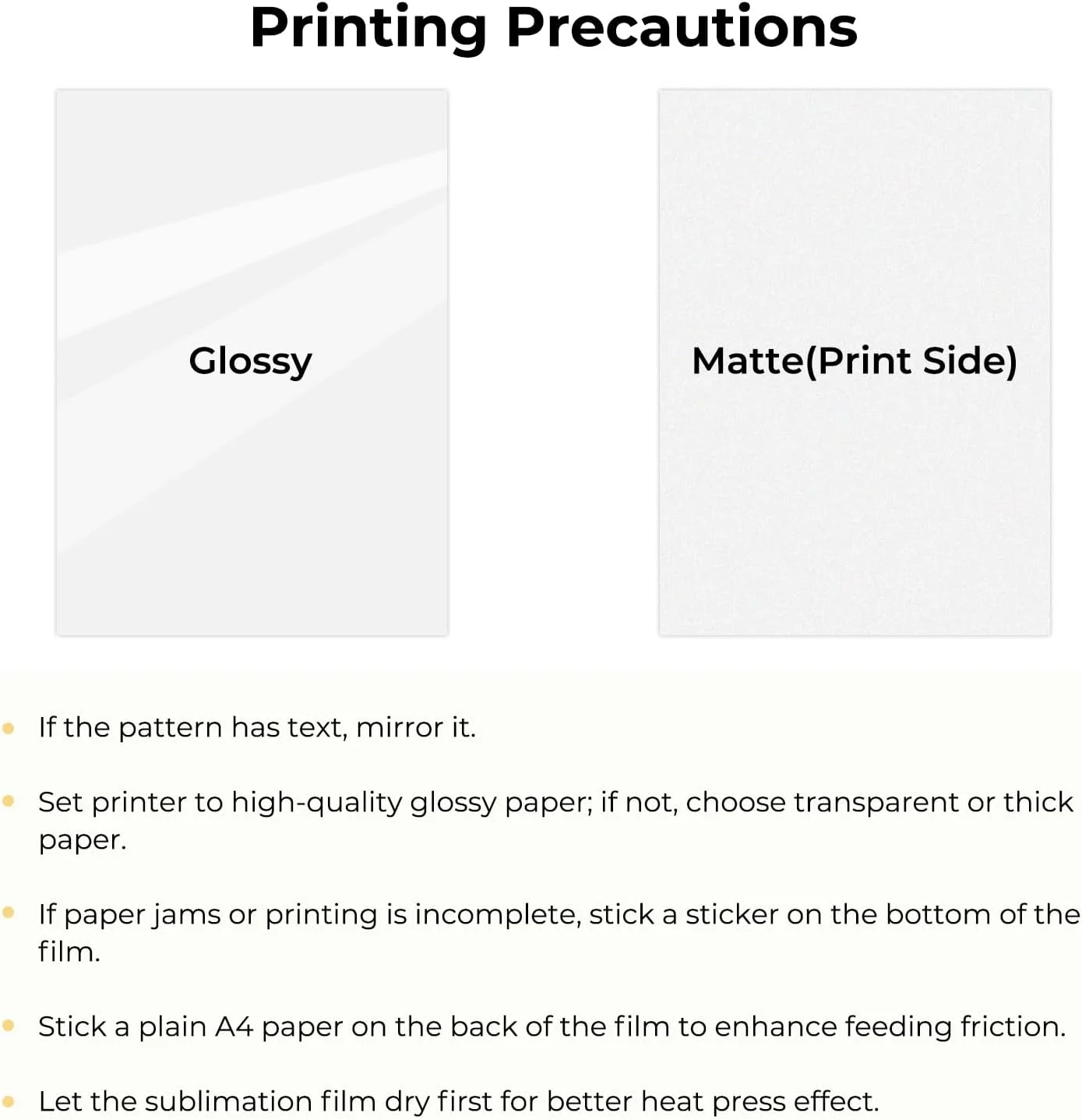 CA HTVRONT A4 Sublimation Film Bundle - 5 Pcs, For H17 Phone Case Heat Press - Image 6