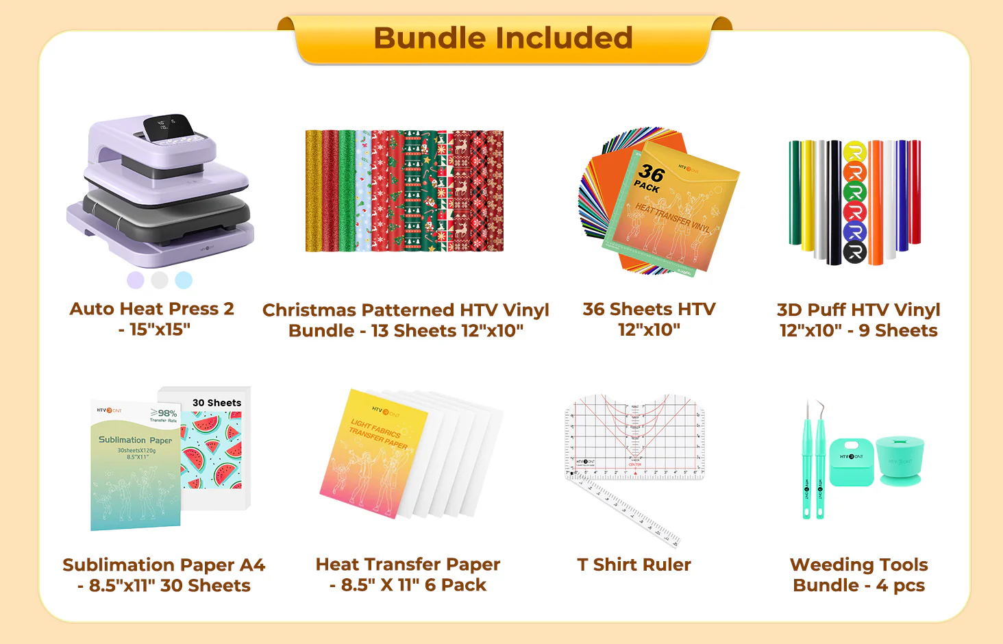 [Mother's Day Best Deal] HTVRONT Auto Heat Press 2+Great Value Bundle - Image 21