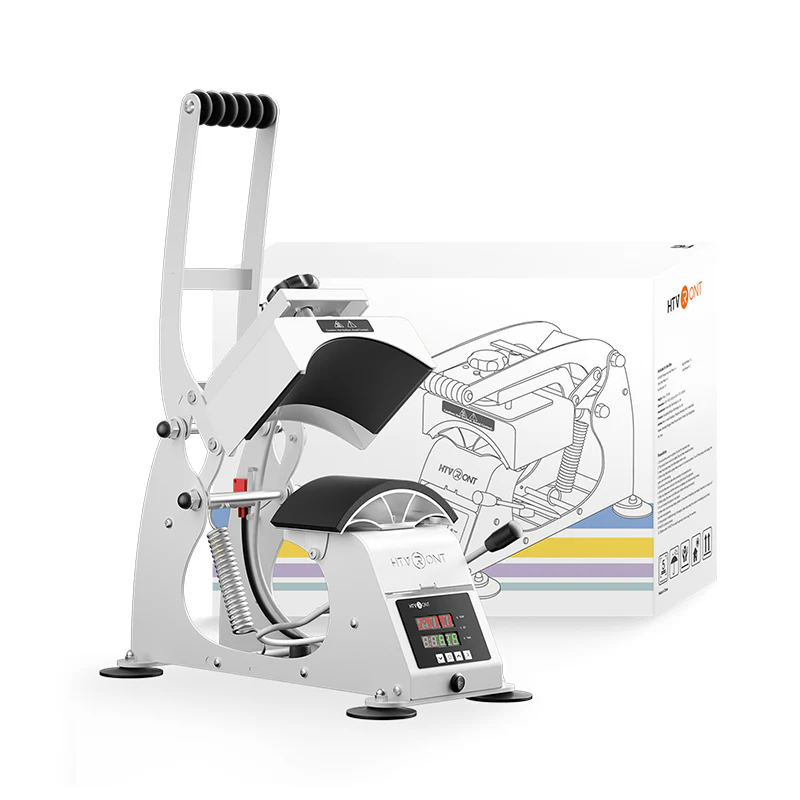 HTVRONT Manual Hat Heat Press Machine 110V - (2 Colors)Standard Kit - Image 3