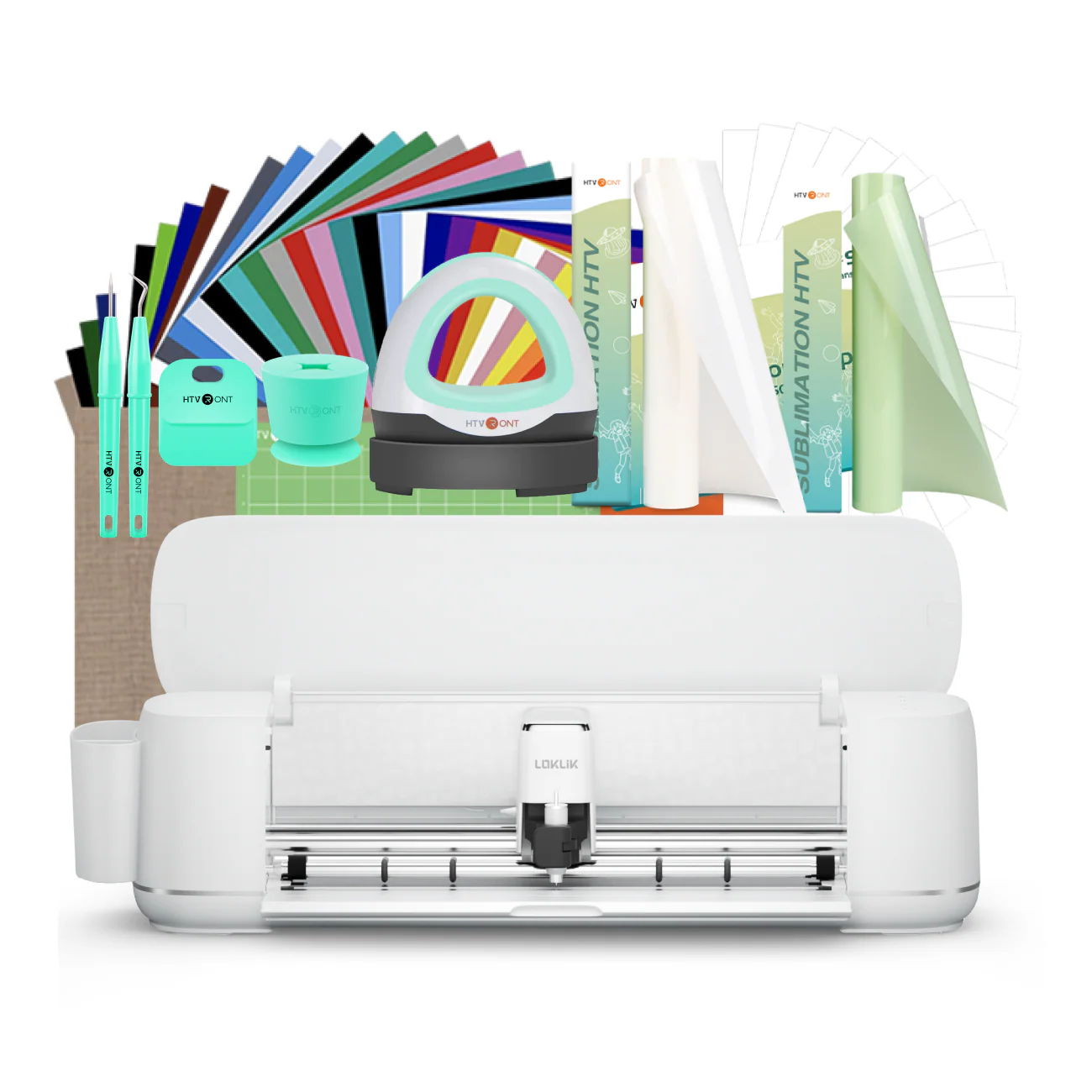 LOKLiK Cutting Machine 2, HTV & Sublimation Bundle - Daisy White - Image 11