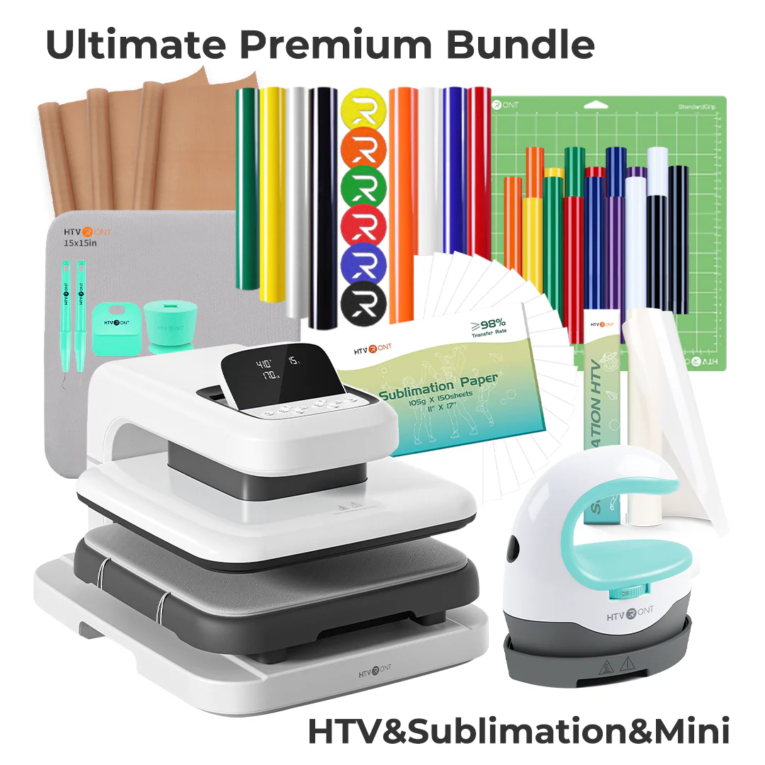 HTVRONT Auto Heat Press 2 - Digit 120V, Ultimate Premium Kit - Daisy White - Image 12