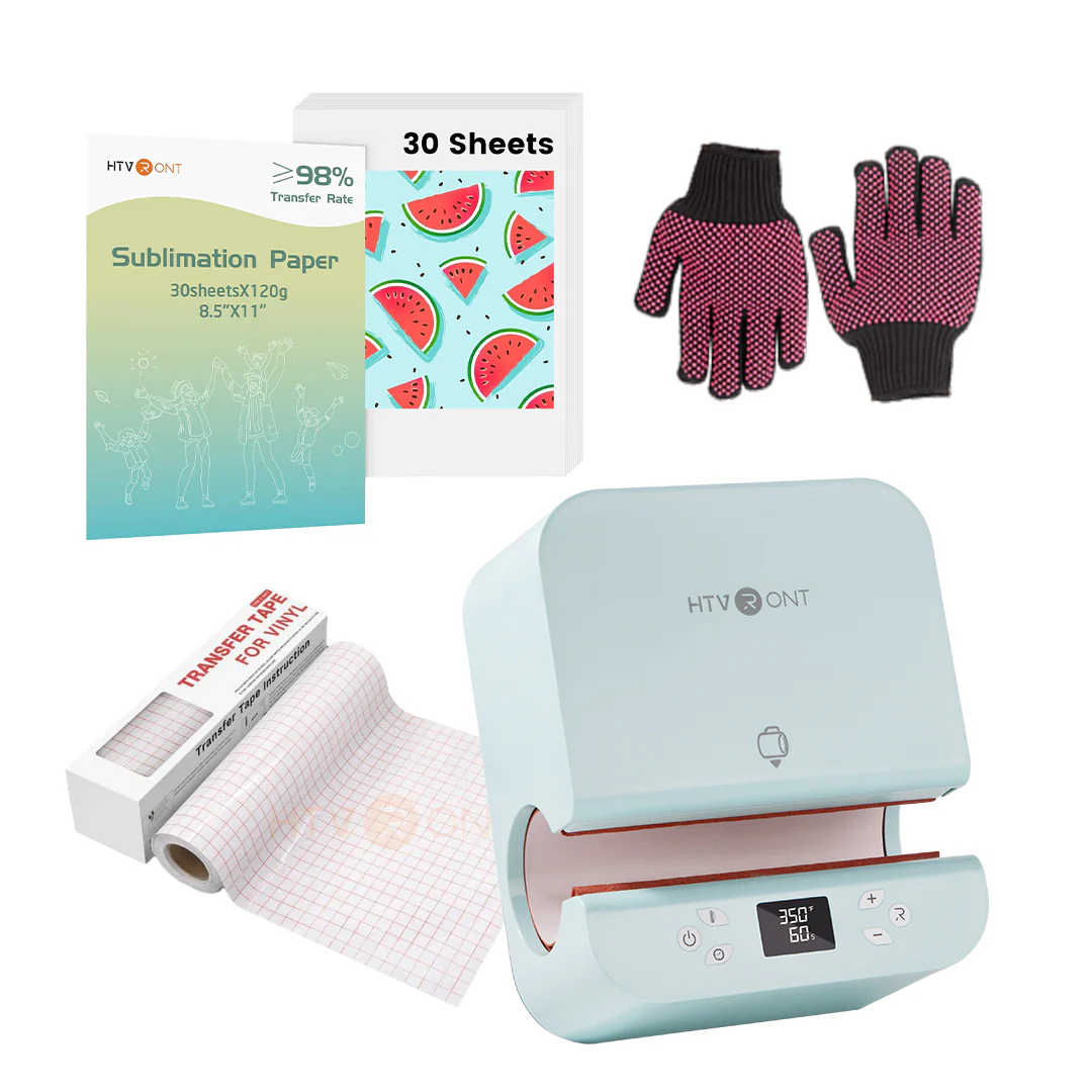 HTVRONT Auto Tumbler Heat Press Machine 120V, Lucky Bag - Light Blue
