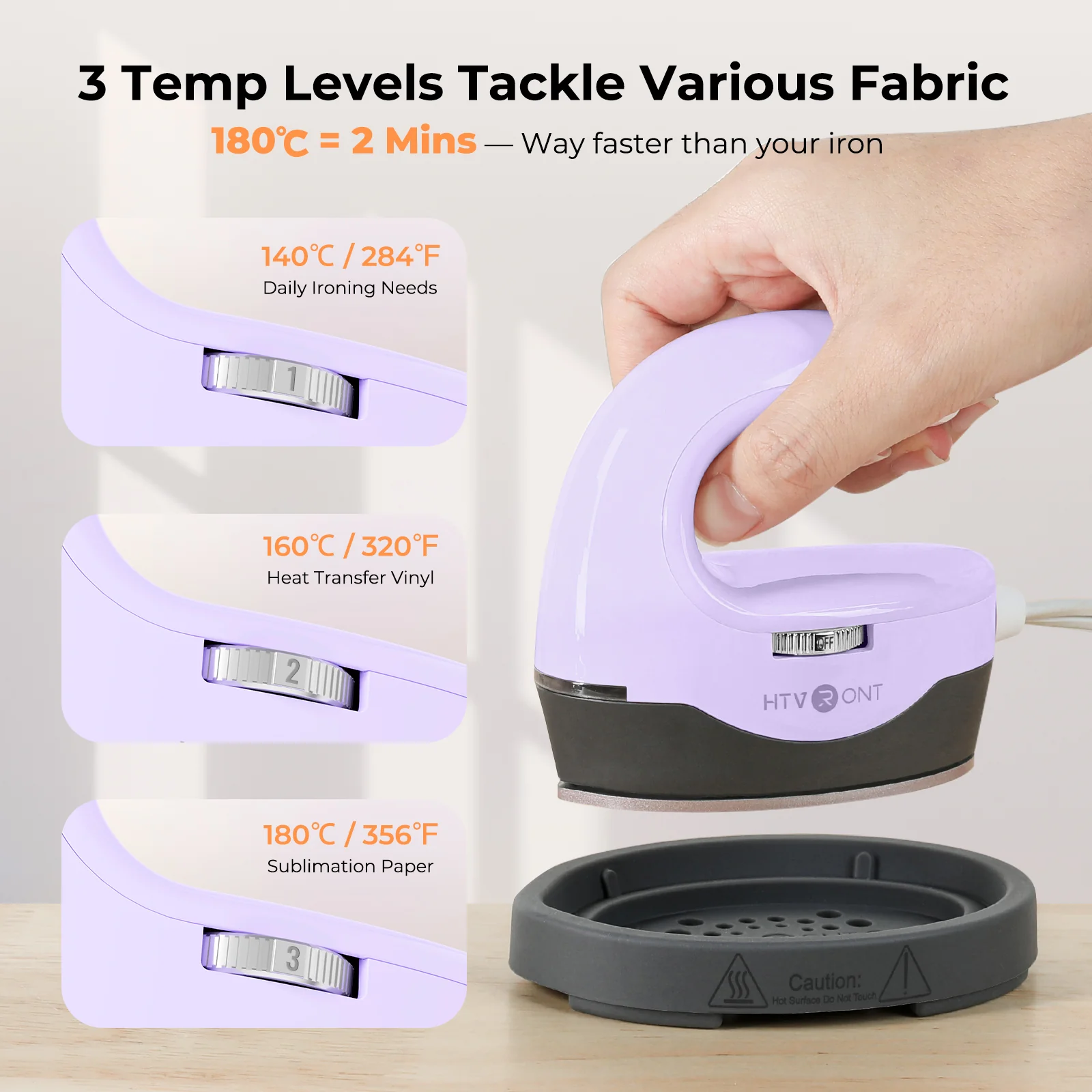 New! HTVRONT H1 Mini Heat Press - Image 6