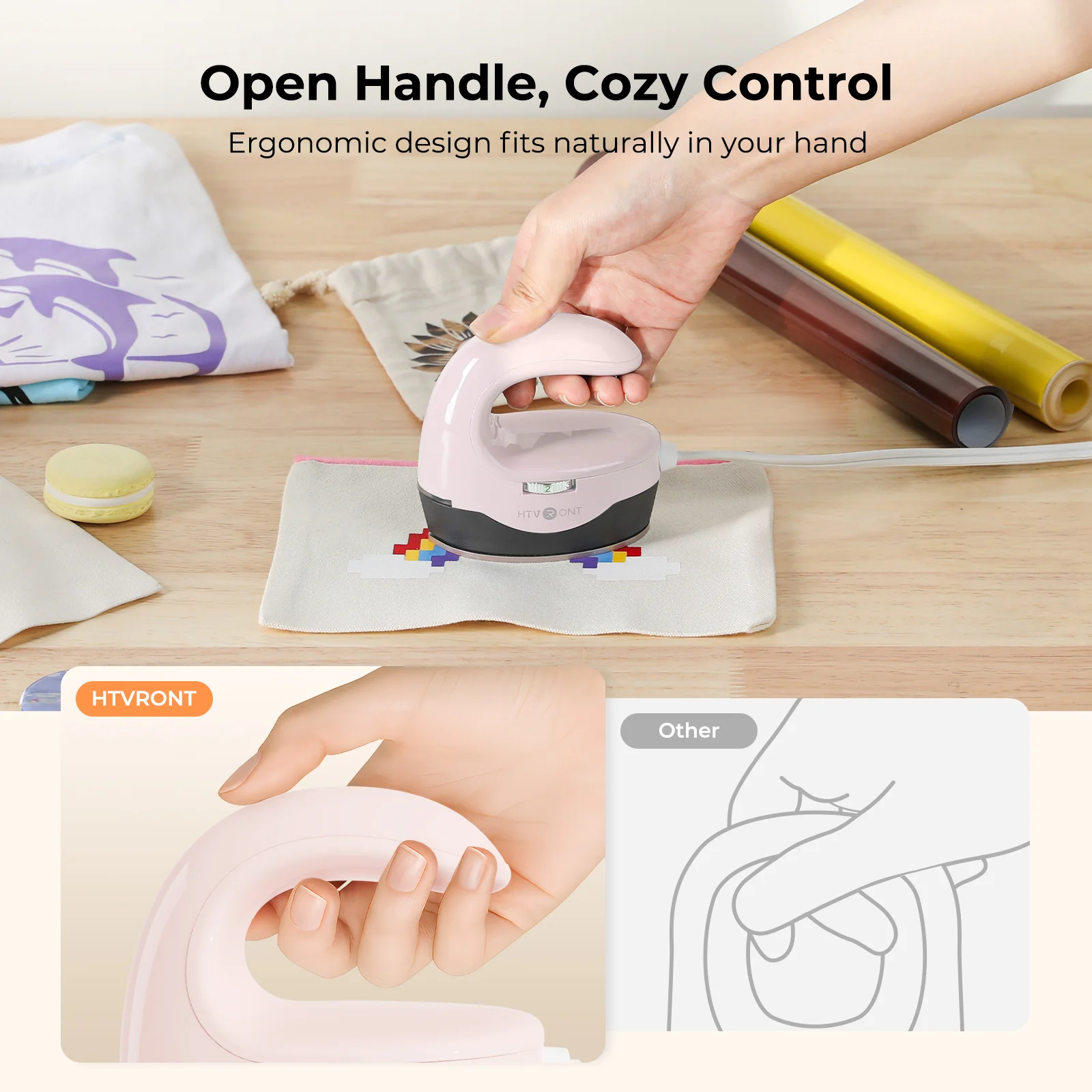 New! HTVRONT H1 Mini Heat Press - Image 8