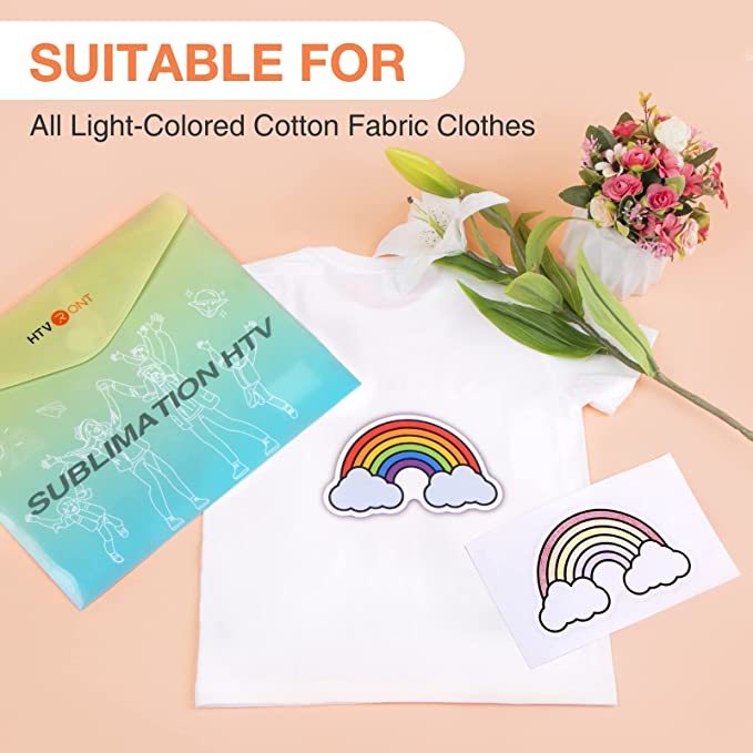 Clear Sublimation HTV for Light Fabric - 12" x 10"  5 Pack - Image 4