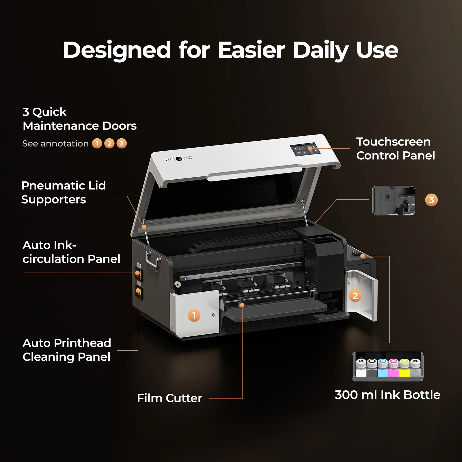 HTVRONT D2 DTF Printer, Standard Kit - Daisy White - Image 11