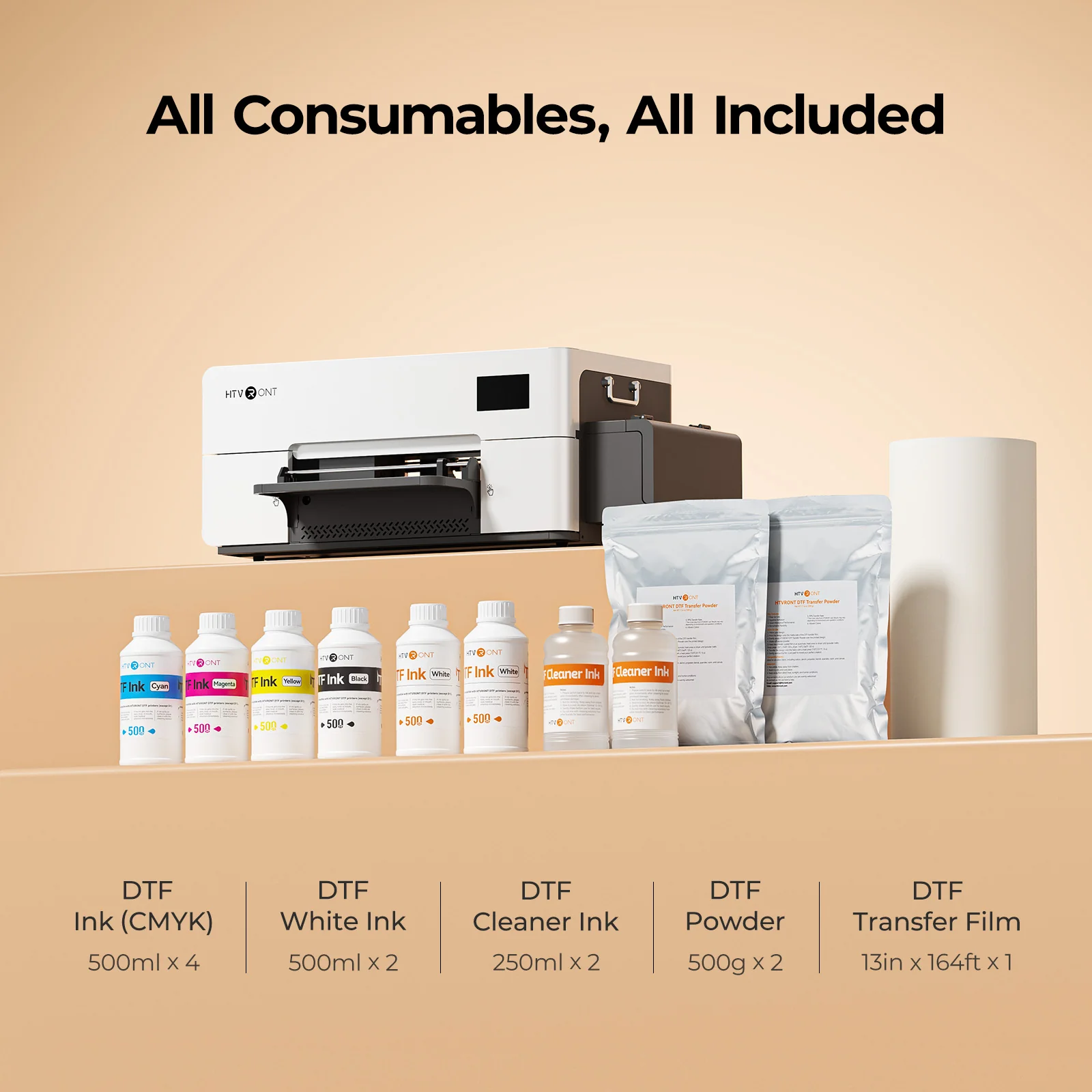 HTVRONT D2 DTF Printer, Standard Kit - Daisy White - Image 14