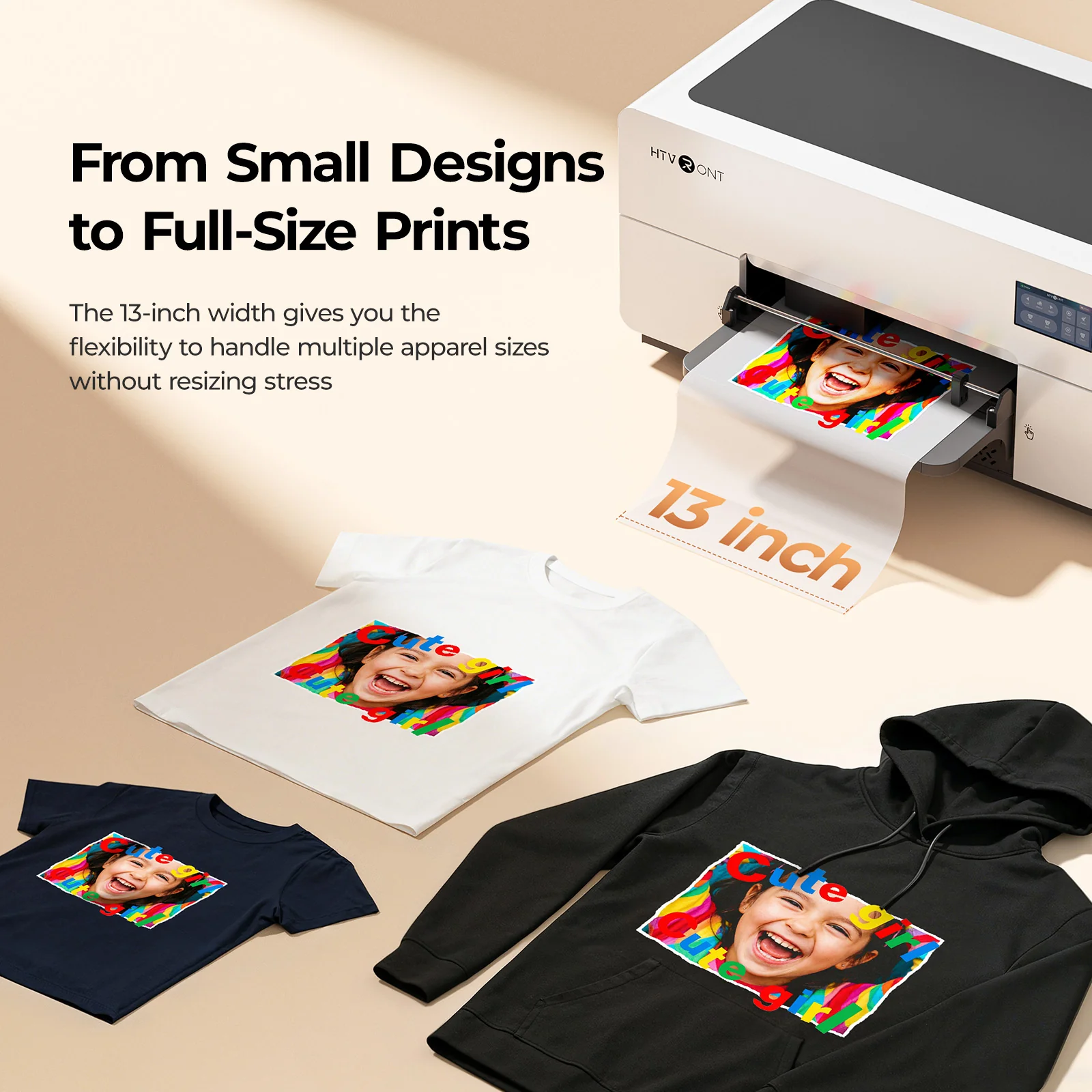 HTVRONT D2 DTF Printer, Standard Kit - Daisy White - Image 4