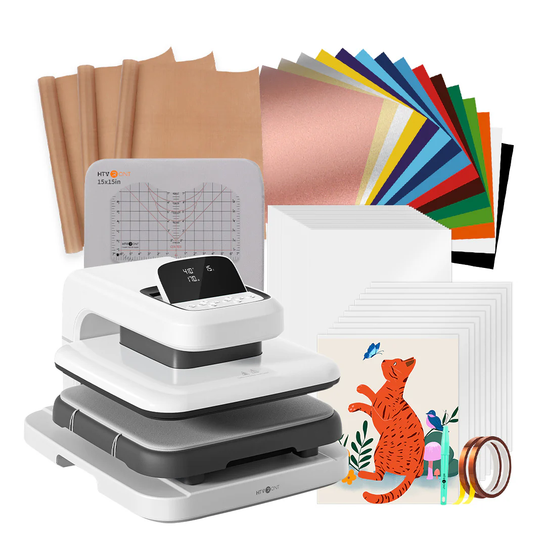 [New Customer Exclusive]HTVRONT Auto Heat Press 2-15x15+55 Pack Heat Press Accessories - Image 3