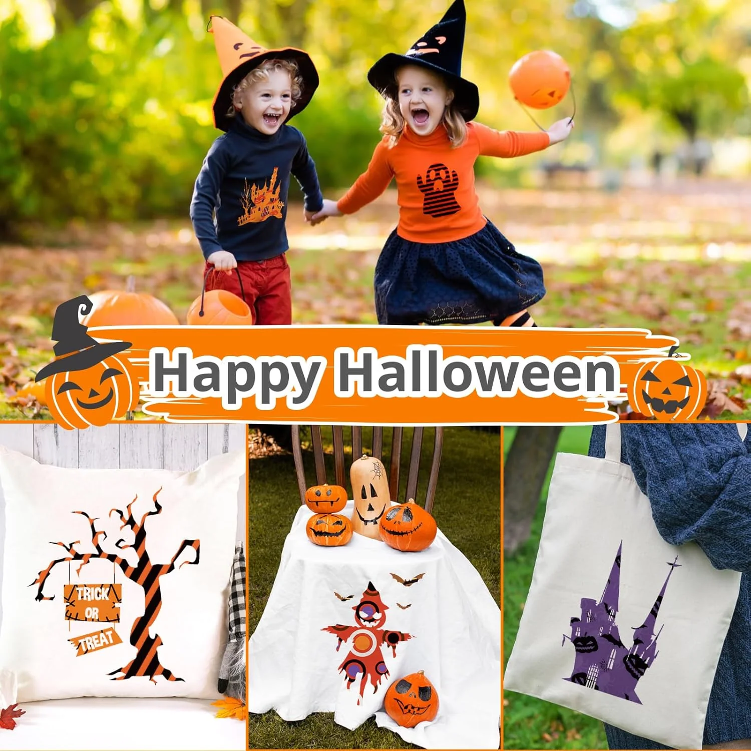 Halloween Patterned HTV Heat Transfer Vinyl - 12x10" 13 Sheets - Image 3