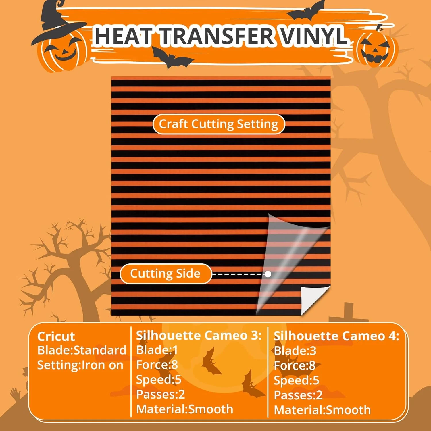 Halloween Patterned HTV Heat Transfer Vinyl - 12x10" 13 Sheets - Image 7