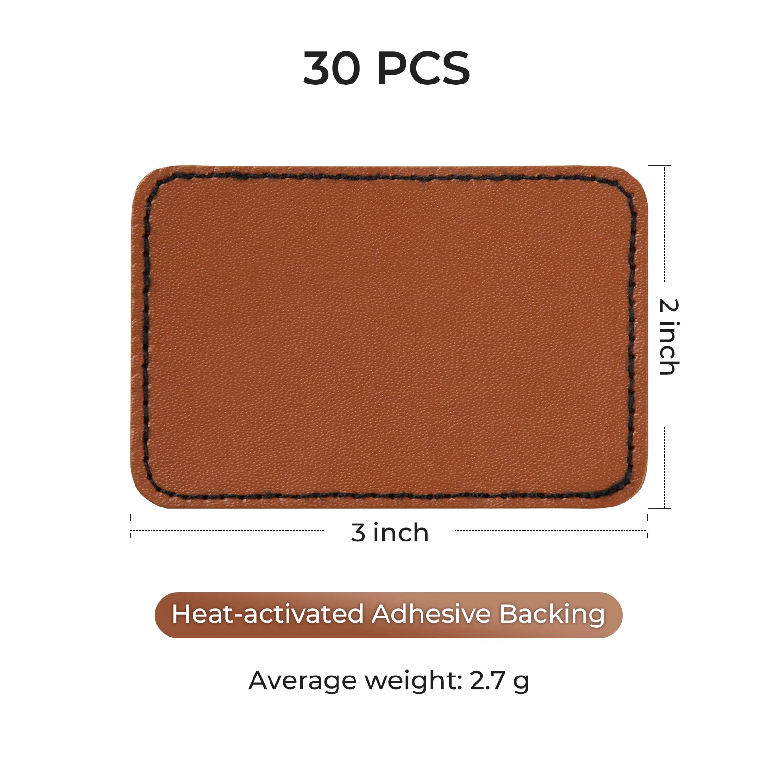 Leatherette Hat Patch-30pcs/60psc - Image 5