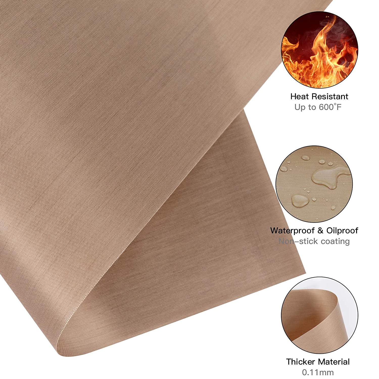 PTFE Sheet for Heat Press Heat Tape Bundle- 12" x 16" - Image 3