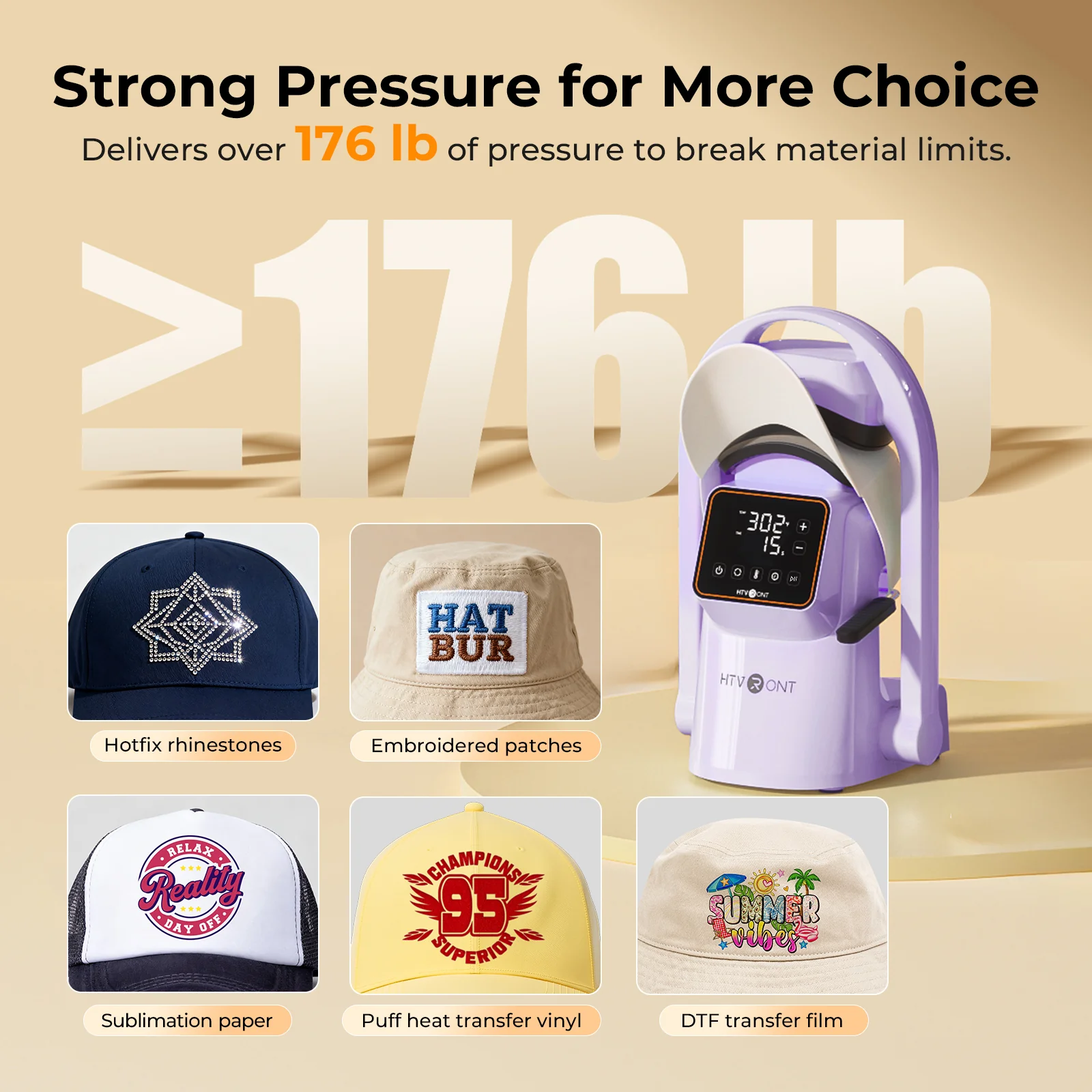 HTVRONT A300 Auto Hat Heat Press, Standard Kit - Image 18
