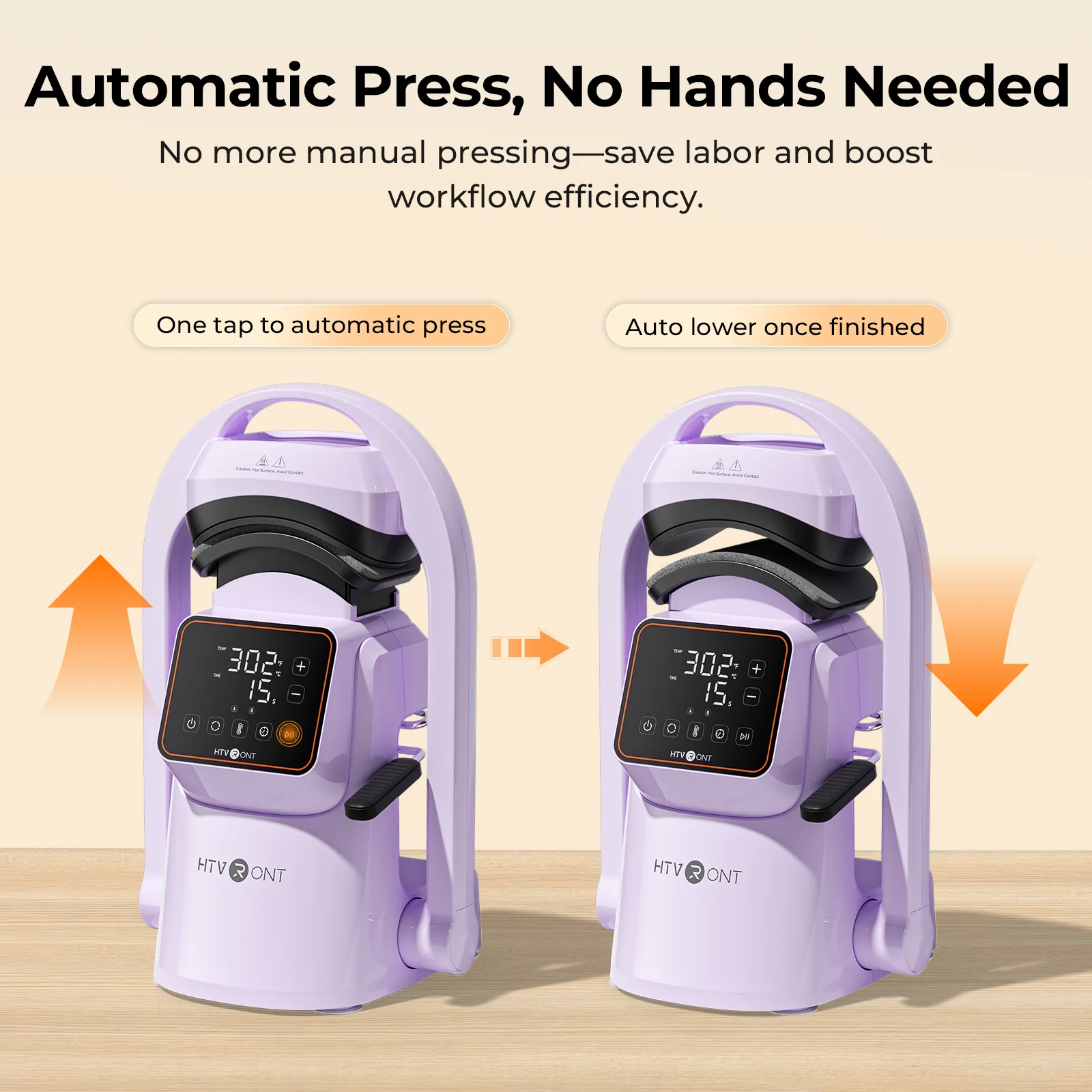 New! HTVRONT A300 Auto Hat Heat Press - Image 22