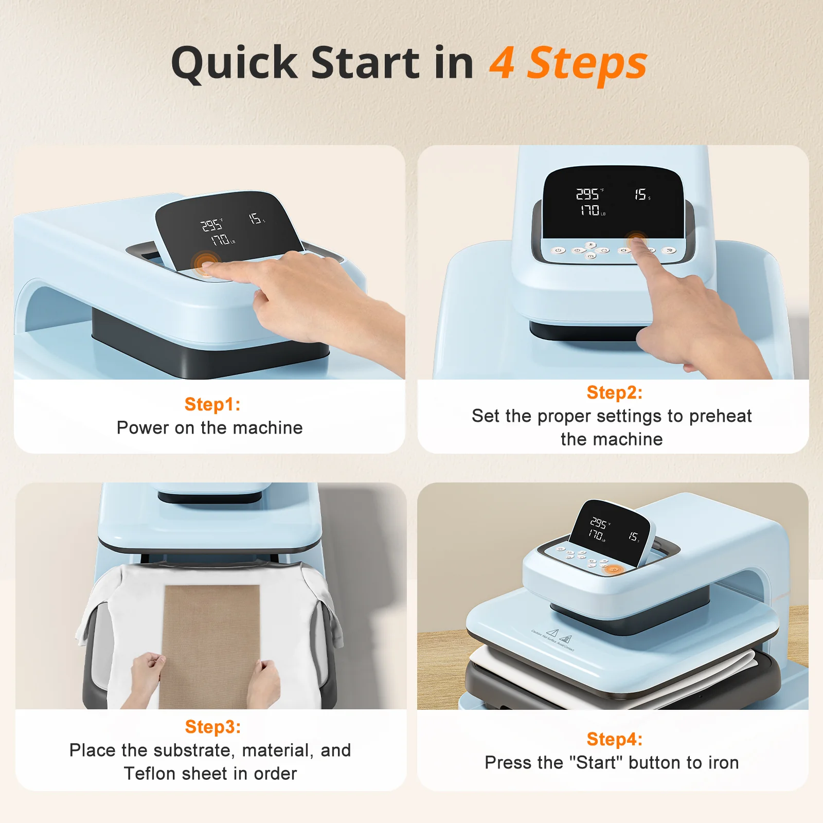 HTVRONT Auto Heat Press 2 - Digit - Image 16
