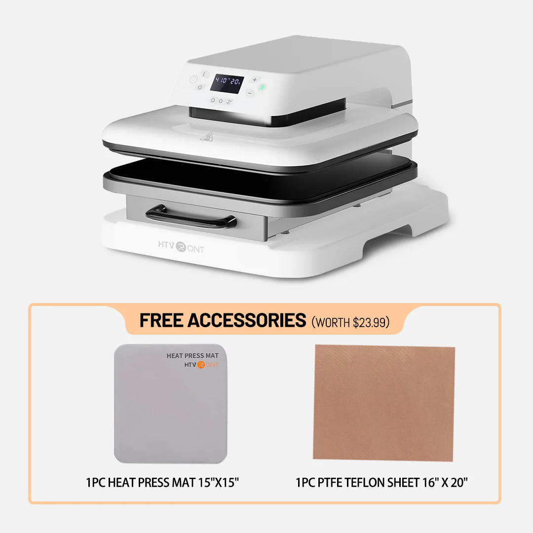 HTVRONT Auto Heat Press + Tumbler Heat Press + Materials Bundle - Image 11
