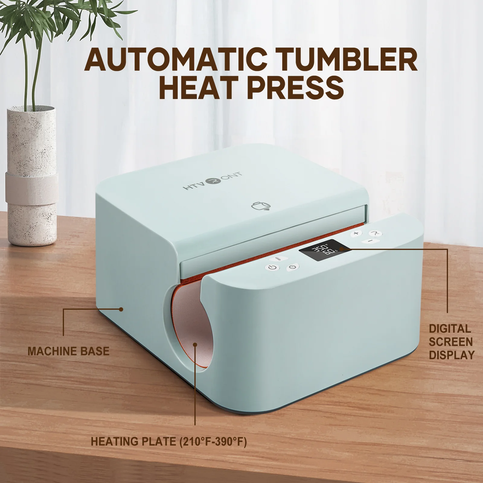 [Mother's Day Machine Bundle]HTVRONT Auto+Tumbler Heat Press Machine & Free Materials - Image 7