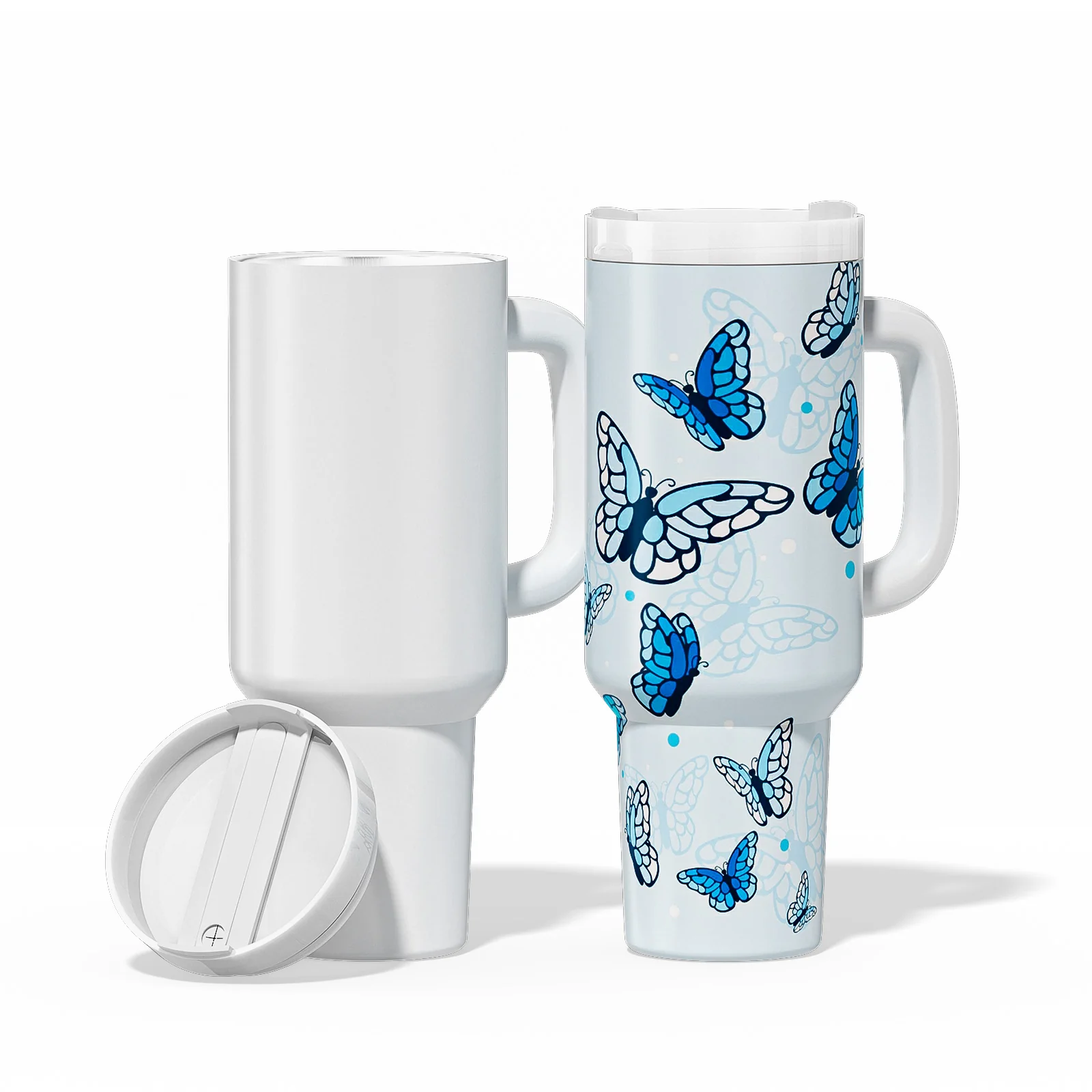 2 Pack 40oz Sublimation Tumbler Blanks With Handle, Suitable For A200H Auto Handle Tumbler Heat Press - Image 8