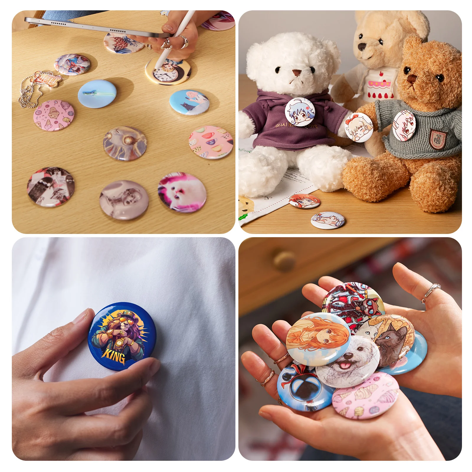 58mm Sublimation Badge - 3 Pcs/51 Pcs, For H17 Phone Case Heat Press - Image 6
