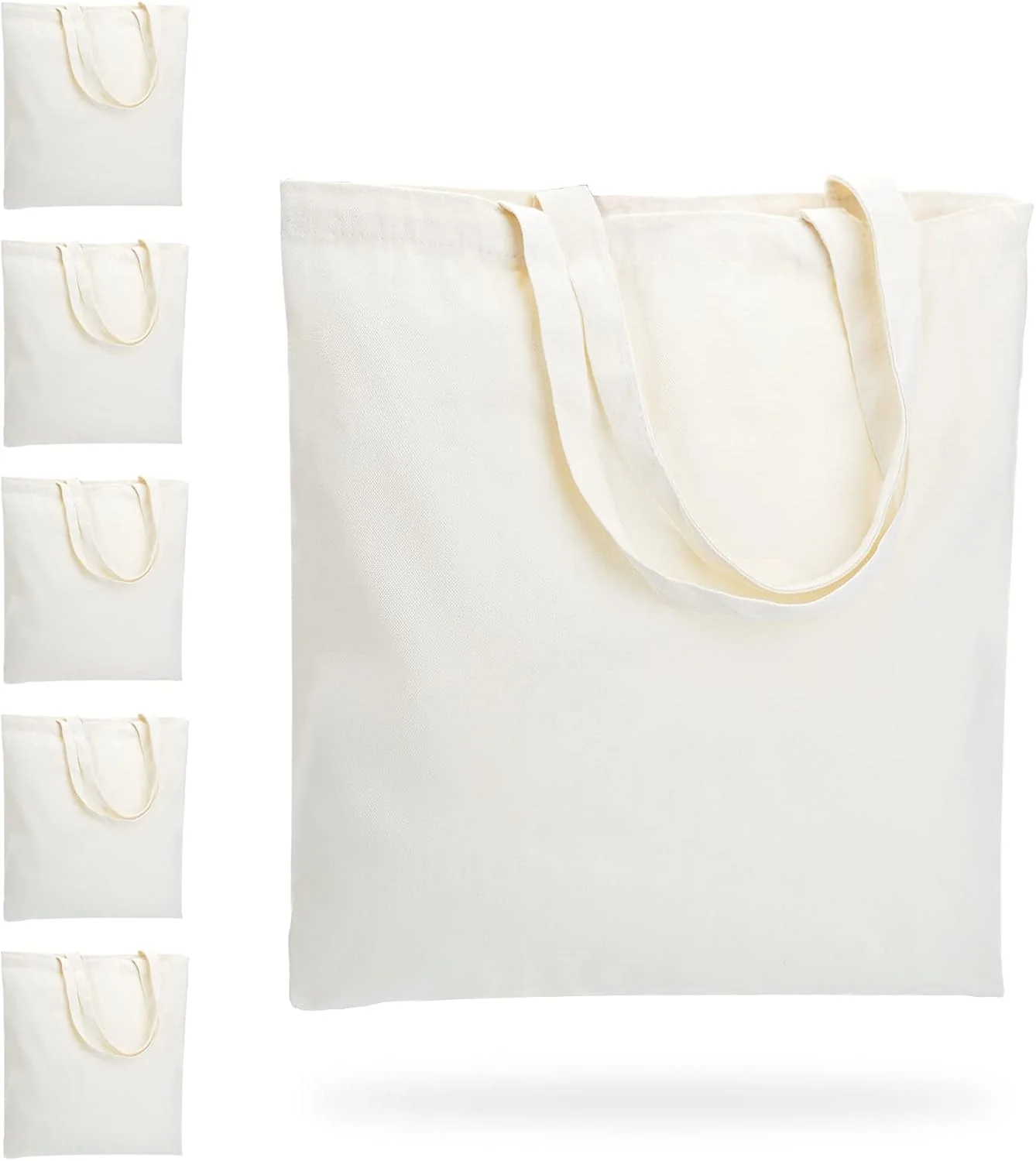6 Pack Sublimation Canvas Tote Bag Blank - 15"Wx16"H - Image 7