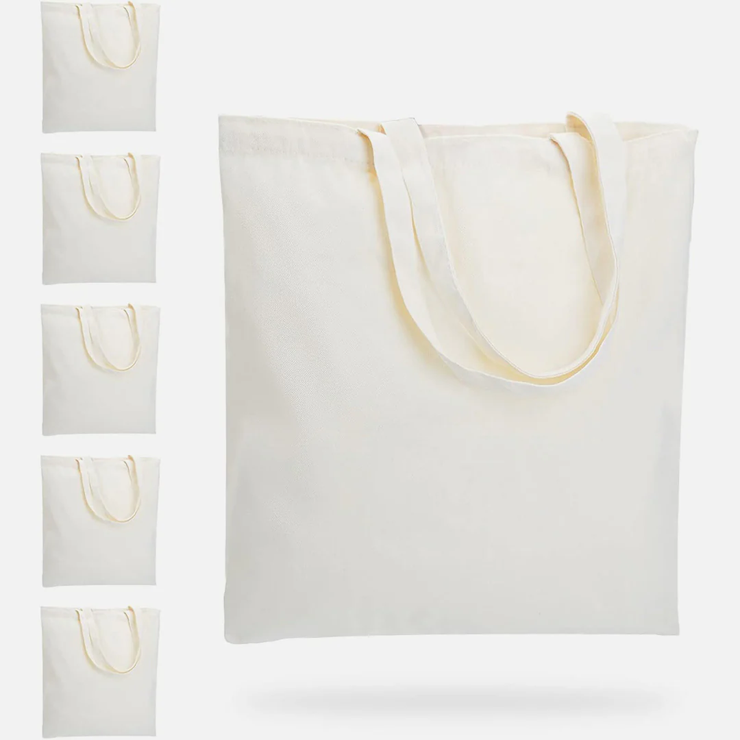 6 Pack Sublimation Canvas Tote Bag Blank - 15"Wx16"H - Image 8