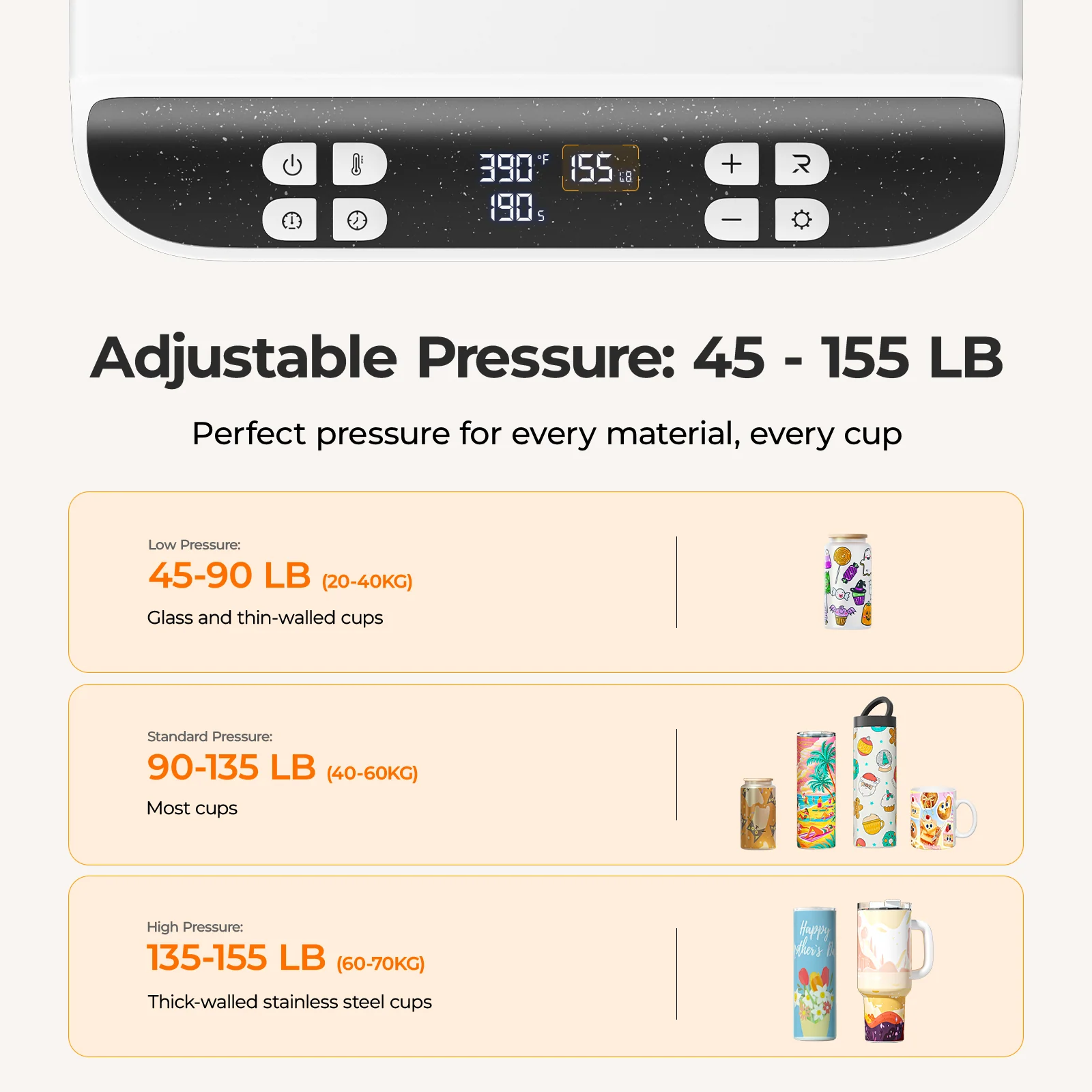 New!HTVRONT A200 Auto Tumbler Heat Press - Image 20