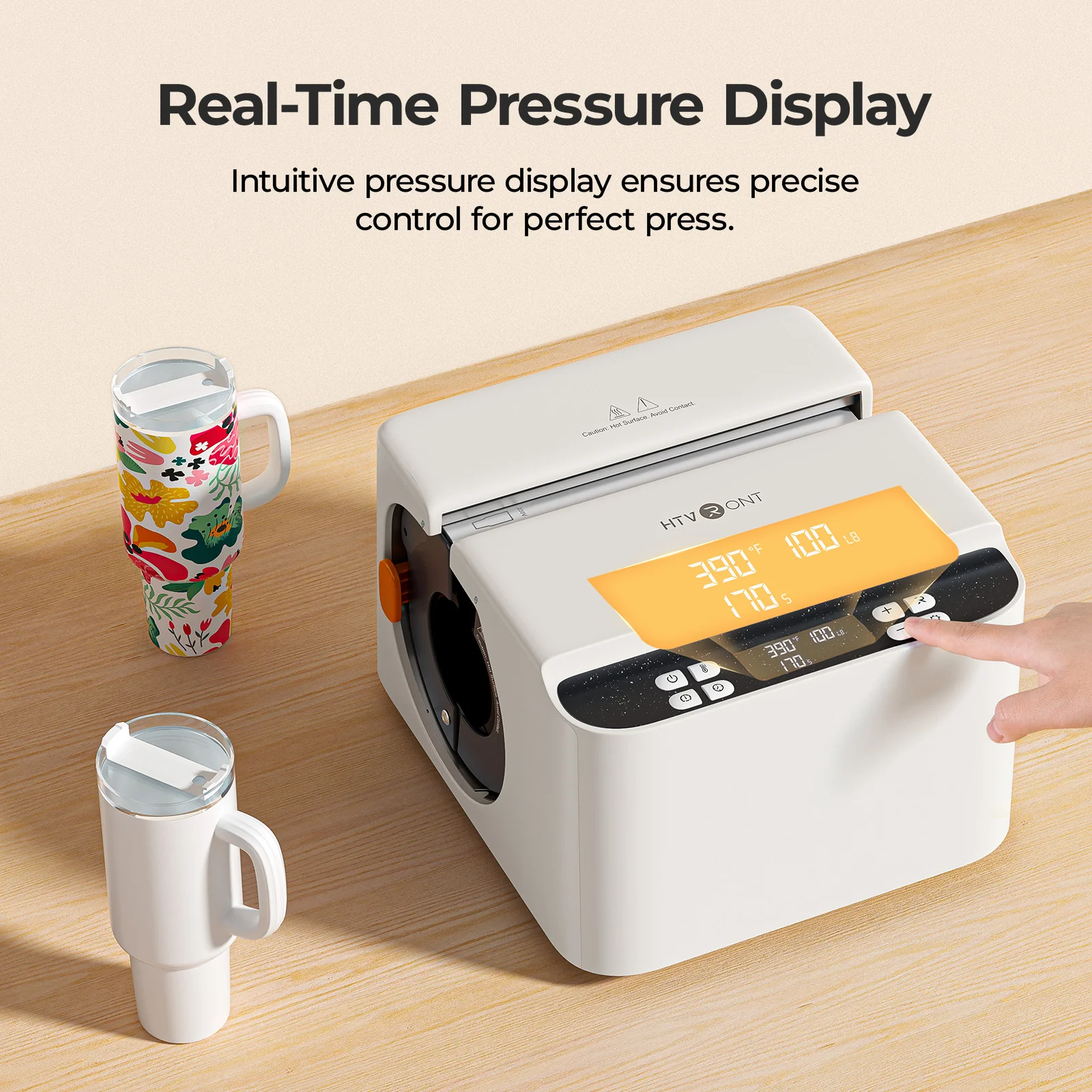 New!HTVRONT A200 Auto Tumbler Heat Press - Image 25