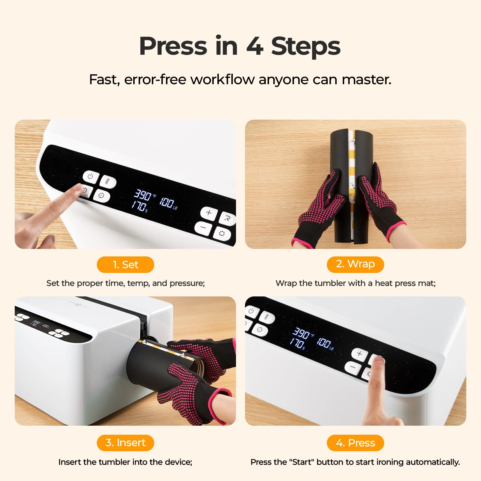 CA HTVRONT A200 Auto Tumbler Heat Press,  A200H Standard Kit B - Image 3