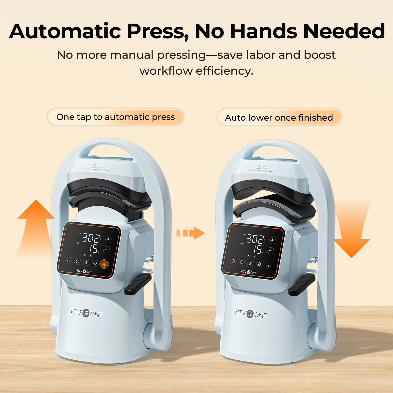 HTVRONT A300 Auto Hat Heat Press, Standard Kit - Image 3