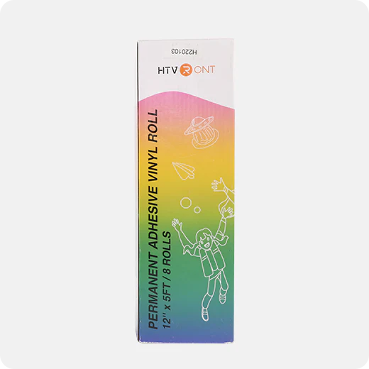 CA HTVRONT Adhesive Vinyl Roll Bundle - 12" x 5 FT (8 Assorted Colors) - Image 3