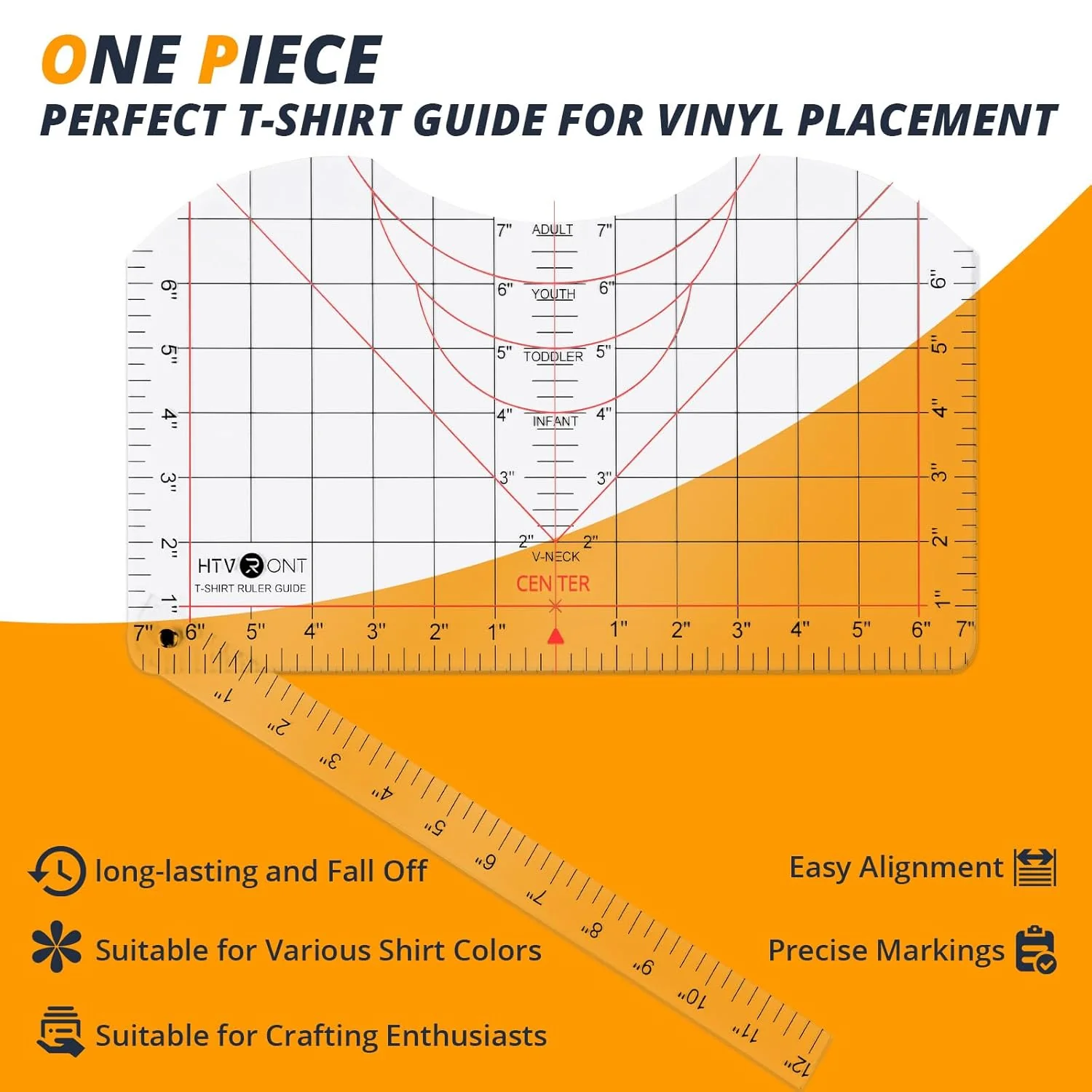 All-in-One T Shirt Ruler Guide for Vinyl Alignment - Image 3