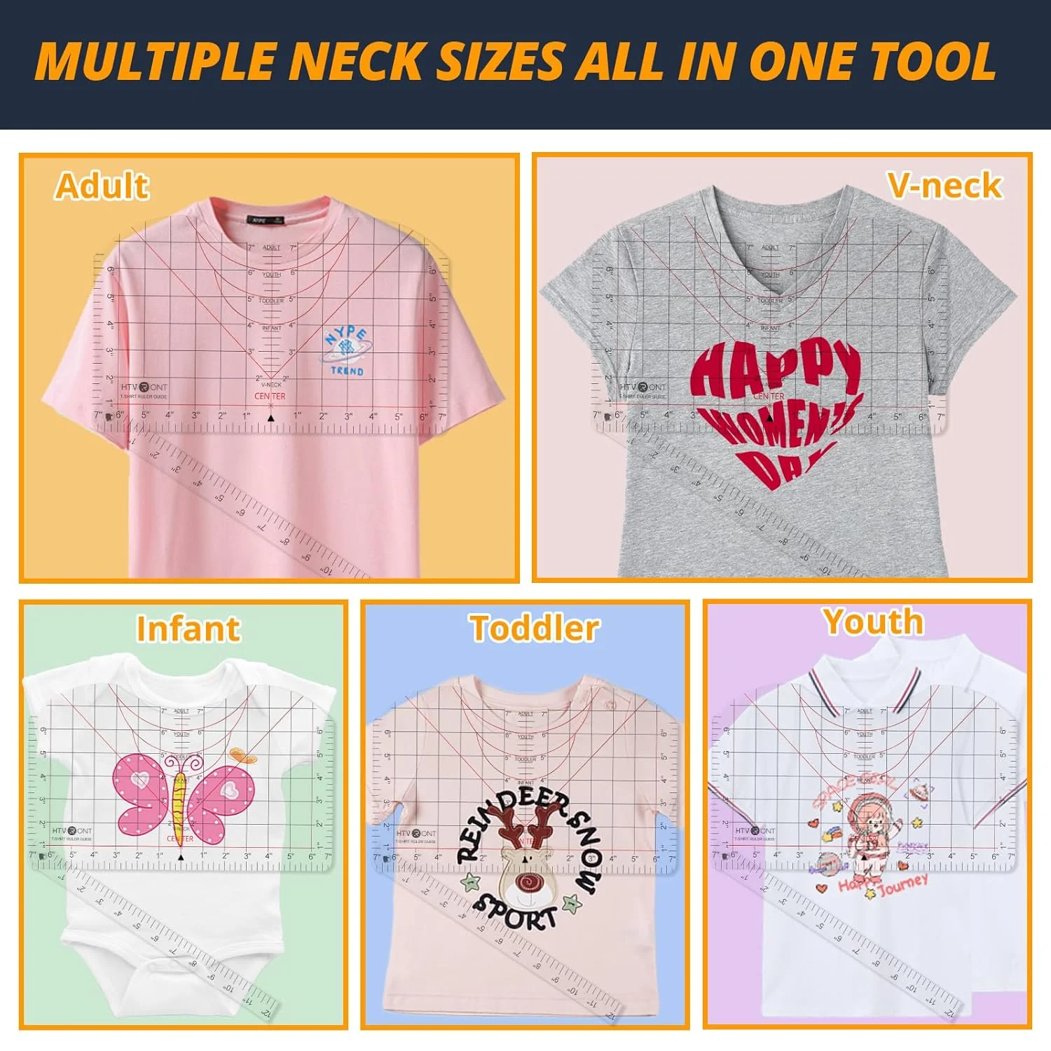 All-in-One T Shirt Ruler Guide for Vinyl Alignment - Image 5