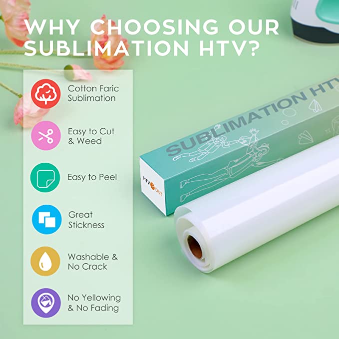 Clear Sublimation HTV for Light Fabric - 12" X 5FT - Image 5