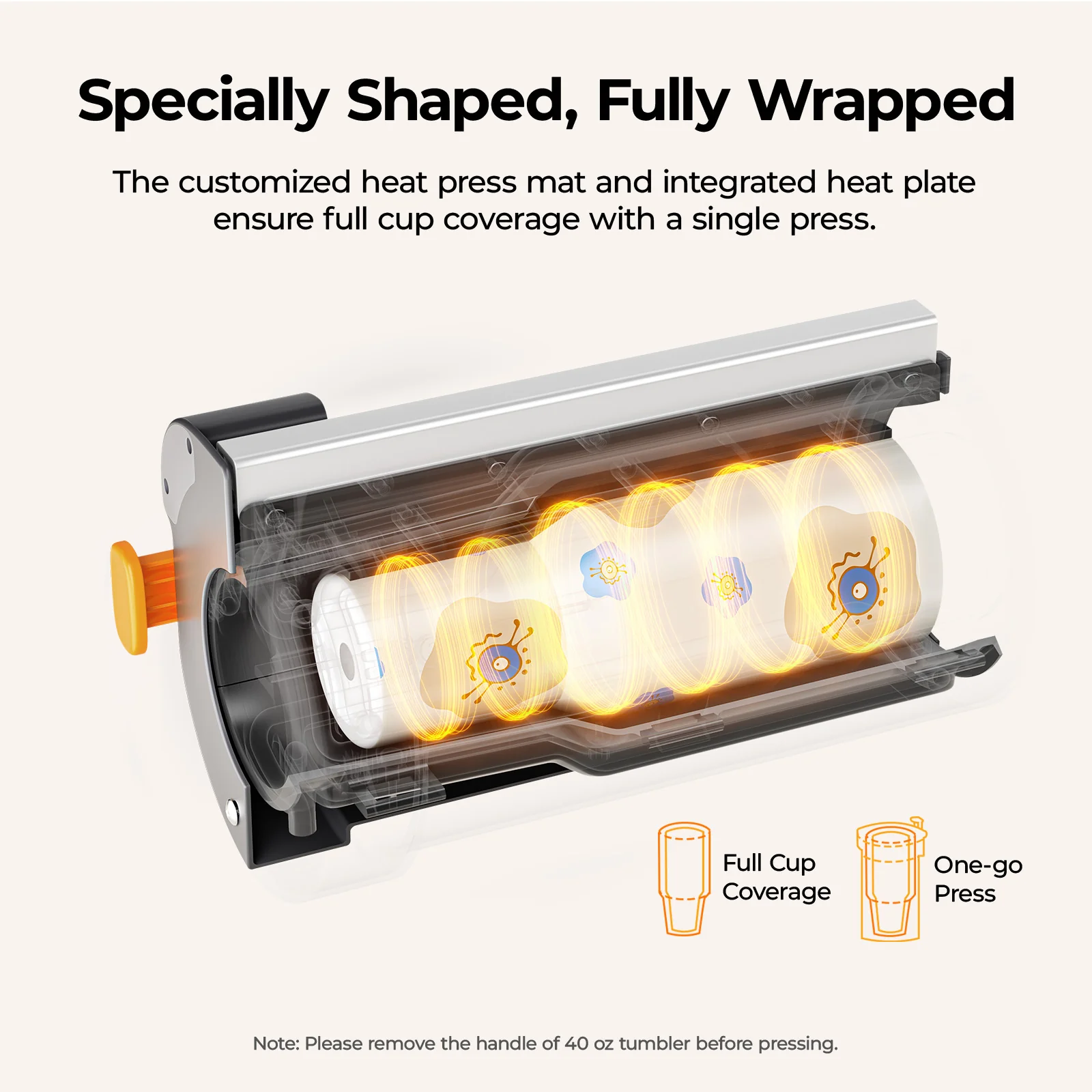 HTVRONT Handle Tumbler/Straight/Mug Tumbler Heat Plate Kit - For A200&A200H&A200M Auto Tumbler Heat Press - Image 7