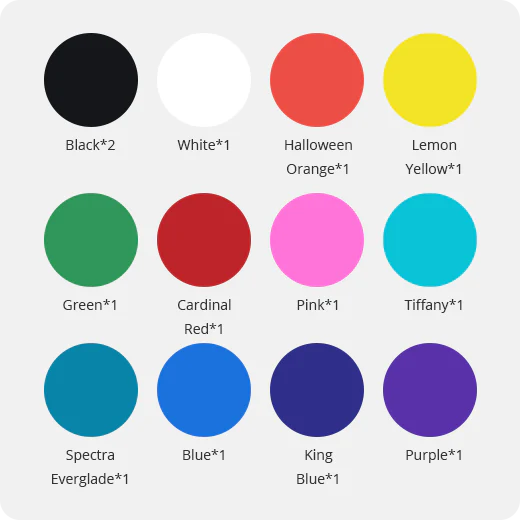 CA HTVRONT Matte Adhesive Vinyl Bundle - 12" x 12" 14 Pack (12 Assorted Colors) - Image 2
