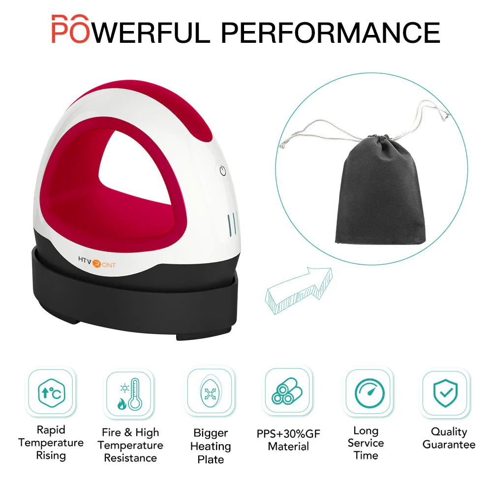 CA HTVRONT Mini Heat Press Machine - (4 Colors) - Portable Heat Press - Image 14