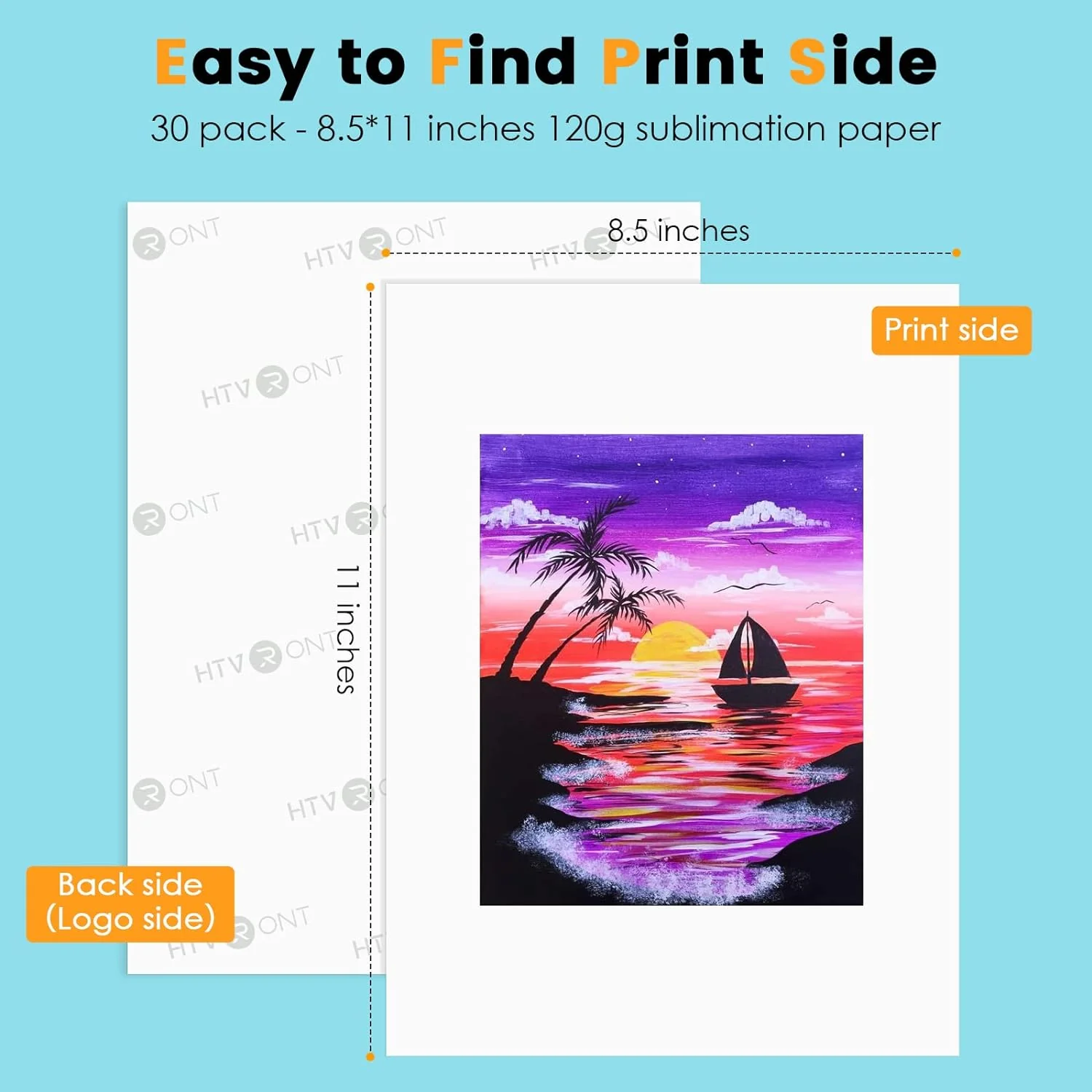 Sublimation Paper 8.5 x 11/14 inches - 30 Sheets - Image 3