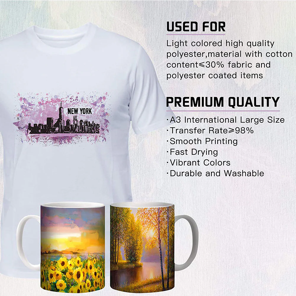 Sublimation Paper A4/8.5*11/11*17/8.5*14 - 150 Sheets - Image 6