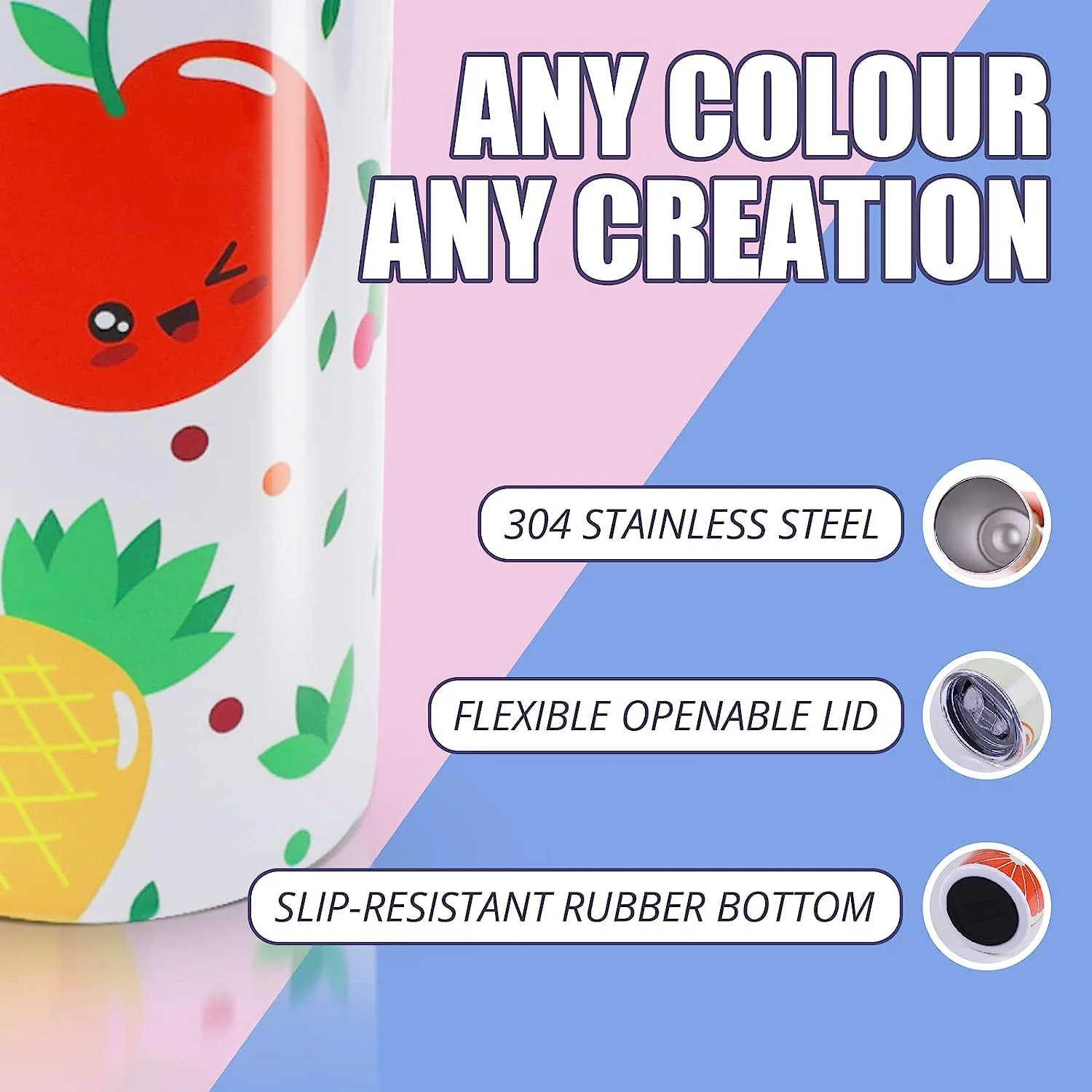 Sublimation Tumbler Blank with Sublimation Paper - Skinny Straight - 20 OZ - Image 3