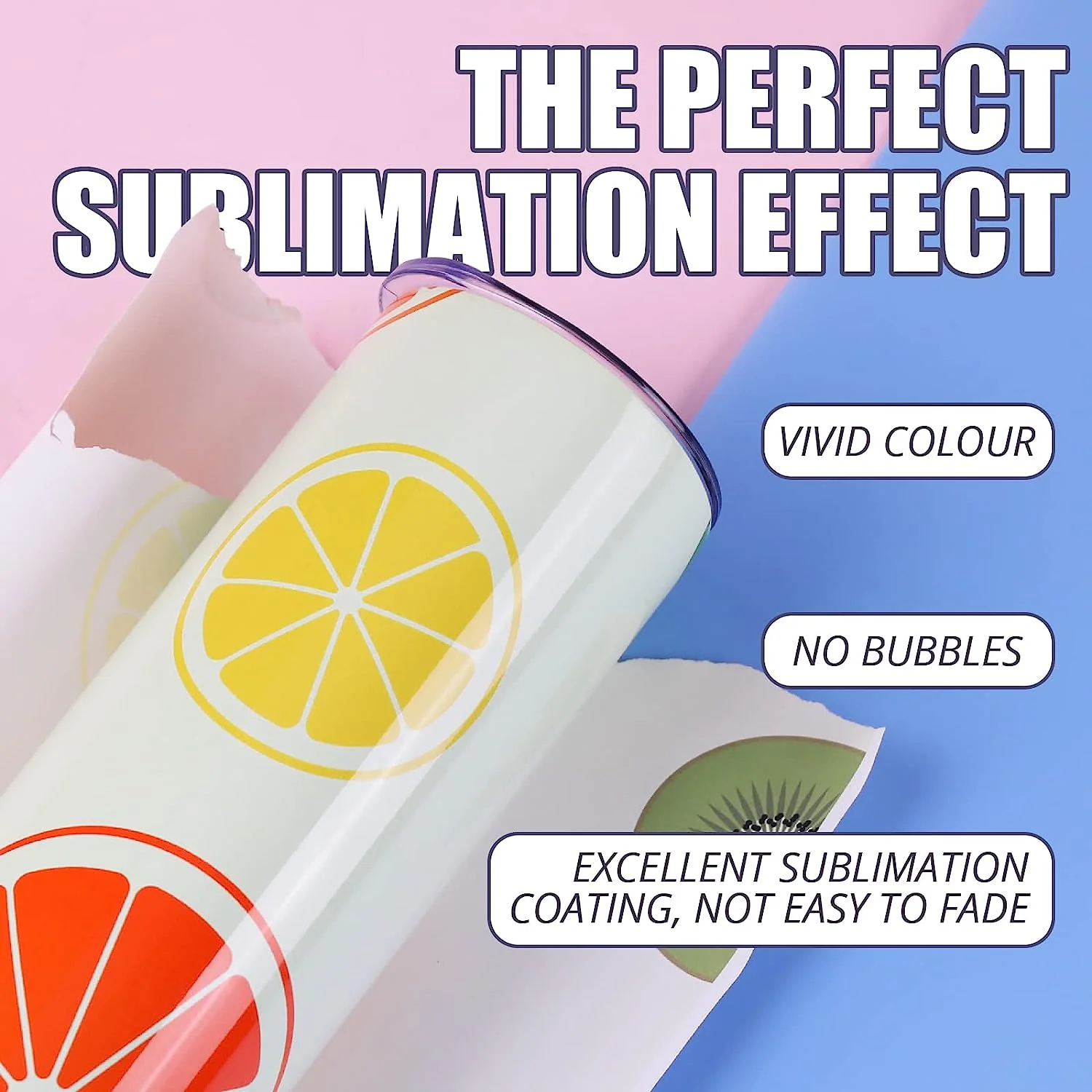 Sublimation Tumbler Blank with Sublimation Paper - Skinny Straight - 20 OZ - Image 4