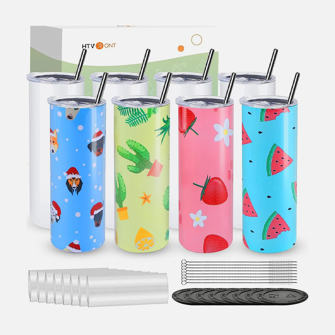 Sublimation Tumbler Blank with Sublimation Paper - Skinny Straight - 20 OZ - Image 8